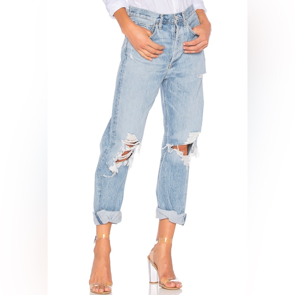 AGOLDE 90s Mid Rise Loose Fit Jeans in Fall Out- Sz 24